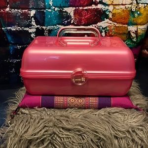 Caboodles On-the-Go Girl Classic Makeup Cosmetic Box With Mirror Pink 6x12"